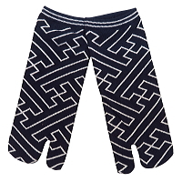 お祭り！和柄5本指ソックス！襖（紺）